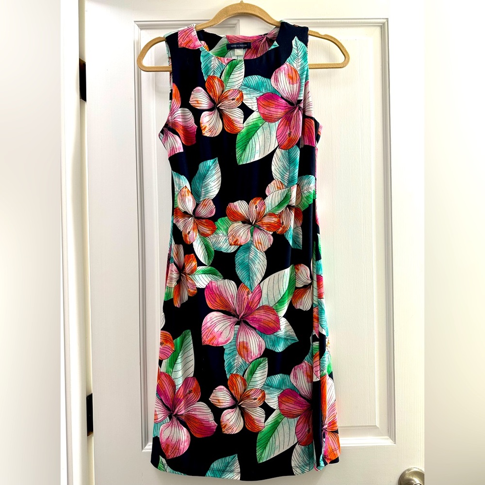 Tommy Hilfiger Navy Blue Floral Business Casual Dress